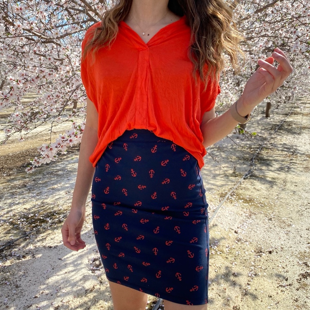 Old Navy Anchor Pencil Skirt